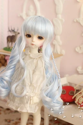 Allaosify bjd волосы 1/6 1/3 1/4 BJD парик кукла кукольный парик высокая температура волос белый длинный курчавый bjd парик 4 цвета