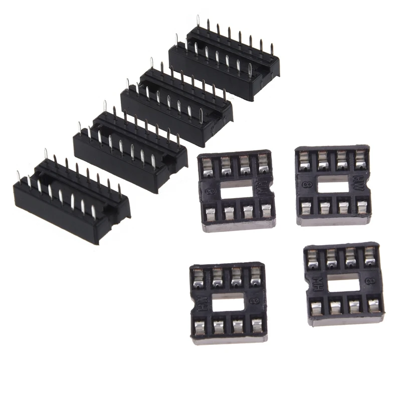 Buy 30 Pcs 16 Pin 2.54mm DIP IC Socket Solder Type Adaptors & 20 x 8 Pin 2.54mm Pitch IC Sockets Solder Type Adaptor