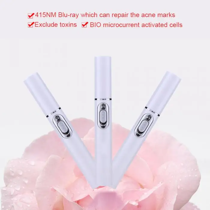 Portable Wrinkle Scar Acne Remover Device Powerful Blue Light Therapy