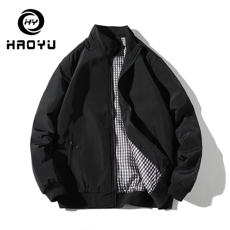 

Men Jackets Spring Autumn New Arrival Solid Casual Windbreaker Long Sleeve Waterproof Male Coat Slim Fit Big Size Mens Jackets