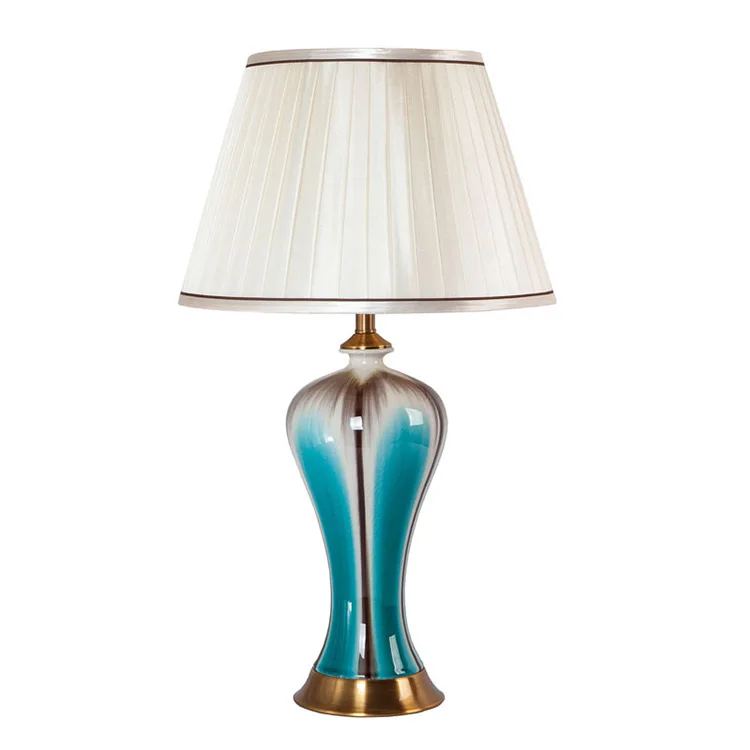 

YOOK 36X60CM High Grade Jingdezhen Ceramic Table Lamps Retro Ceramic Table Lamp for Living Room Bedside Lamp Bedroom