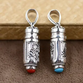 

S925 pure Silver man Pendant crafts with Buddhist Shurangama Mantra Pendant woman and man