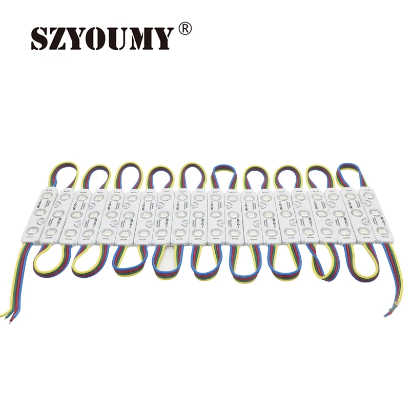 SZYOUMY RGB Led Module Light SMD 5050 Waterproof IP67 Outdoor Decorative Injection Module DC12V Sign Advertisement Design SZYOUMY RGB Led Module Light SMD 5050 Waterproof IP67 Outdoor Decorative Injection Module DC12V Sign Advertisement Design