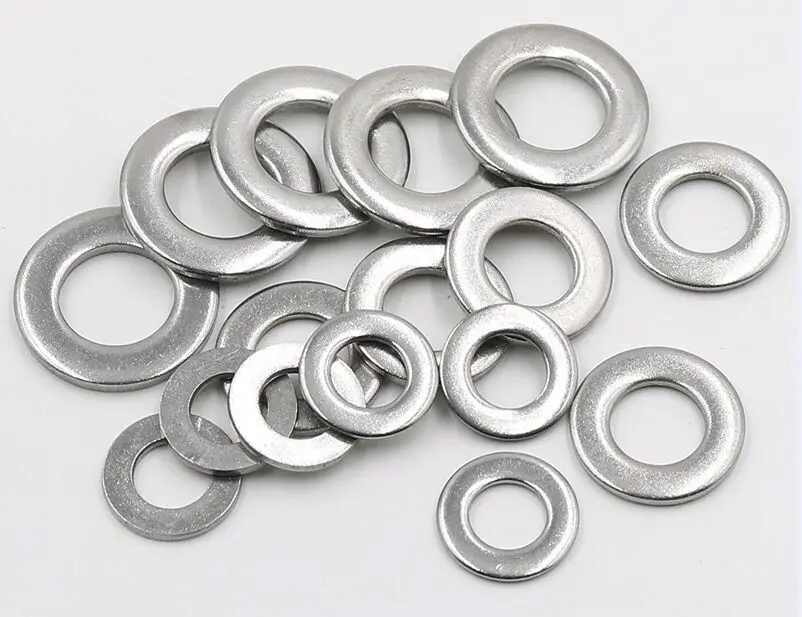 200pcs M8 Stainless Steel Flat Washer Plain Washer Gasket Metal Gasket