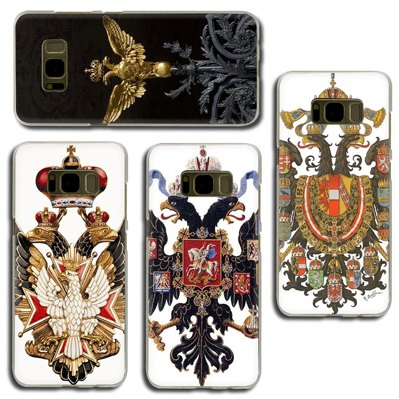 Россия герб двойной двух голового орла жесткий чехол для телефона для samsung S6 S7 край S8 S9 S10 плюс S10e Note 8, 9, 10, M10 M20 M30 M40