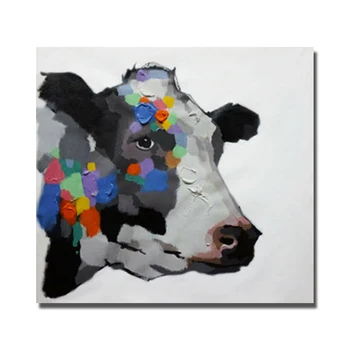 

Free Shipping Abstract Cow No Framed and With framed Oil Painting Canvas Wholesale for Sale Hand painted Painting