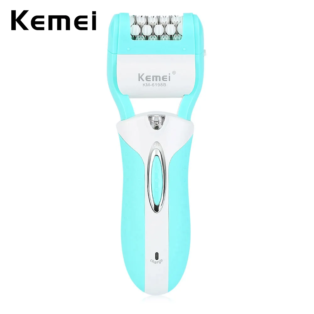 

Kemei Rechargeable Electric Callus Remover Lady Shaver Epilator Hair Removal for Women Bikini Leg Underarm Armpit