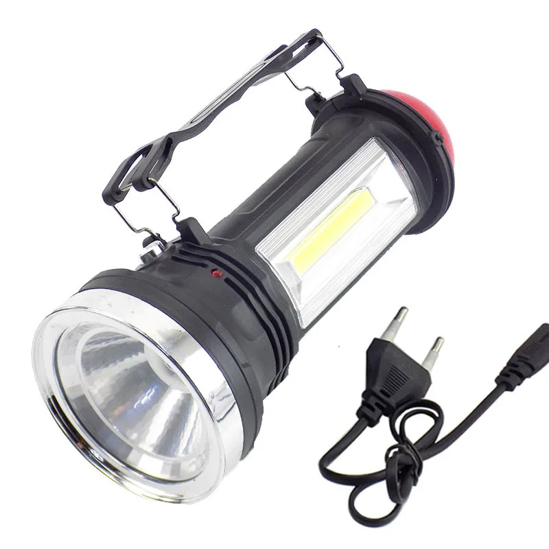 Us 10 52 35 Off 3 Way Rechargeable Led Flashlight Solar Flash Lamp Light Hand Torch Work Lights Red Tail For Camping Fishing In