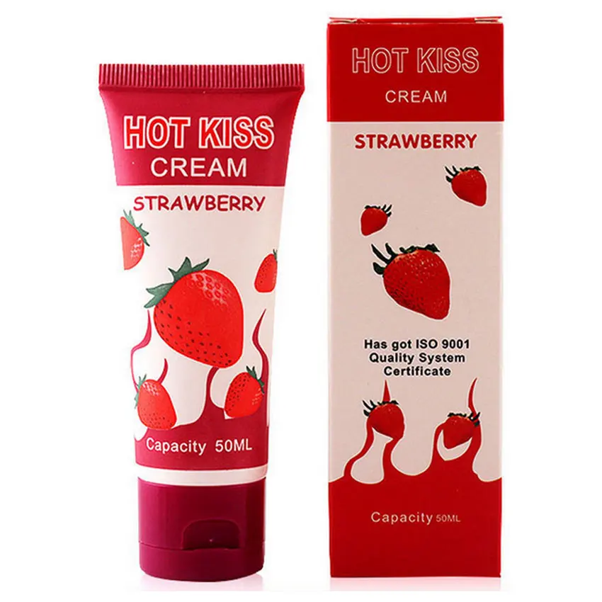 

Hot Love-Kiss Edible Fruit Oil Strawberry Flavored Sexual Anal Lubricants,Intercourse Male Female Oral water based Lubricant