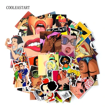 

99 Pcs Styling Pvc Waterproof Tease Vulgar Sexy beauty Girls Stickers For Laptop Motorcycle Skateboard Luggage Decal Toy Sticker