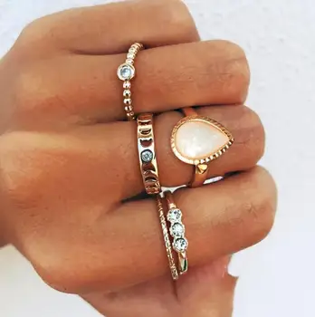 

Artilady stacking rings for women star moon collection geometric stacking rings jewelry gift for girl ring set drop shipping