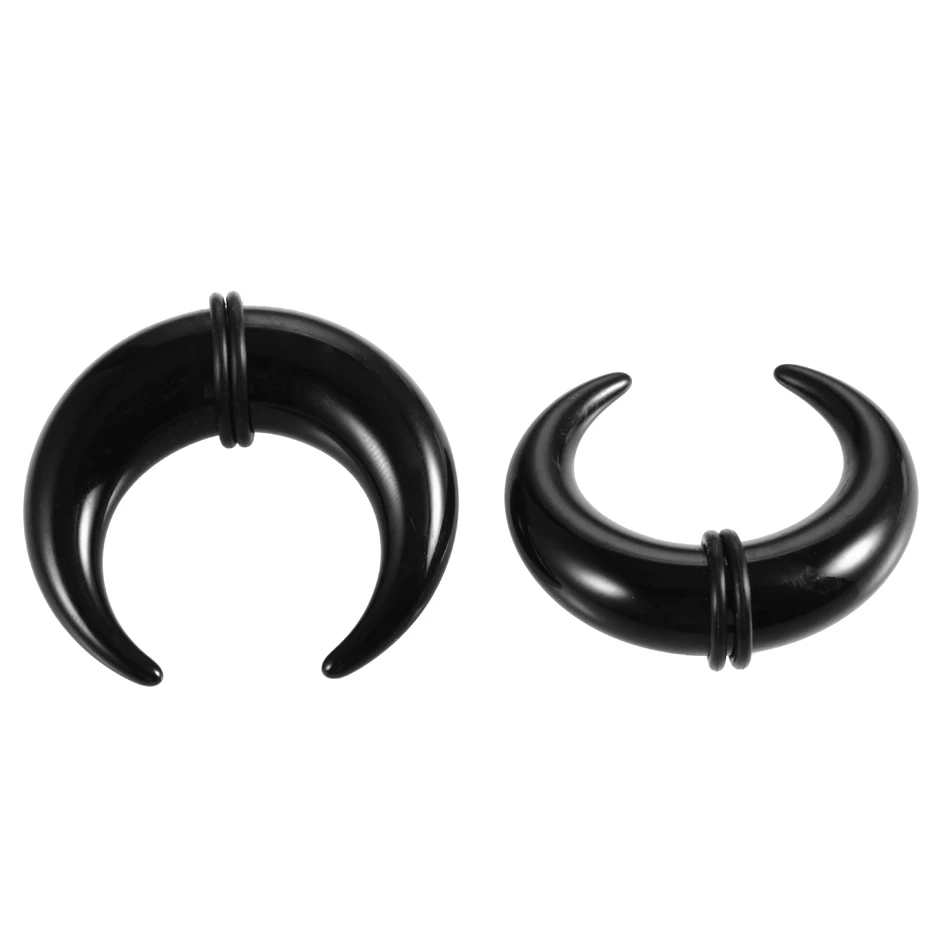 Acrylic C Sahpe alo Ear Pincher Septum Rings Piercing Ear Taper Stretcher with O-Rings Jewelry 2pcs/lot 1.6mm-14mm piercing jewelry,ear piercing jewelry,body piercing jewelry,body jewelry