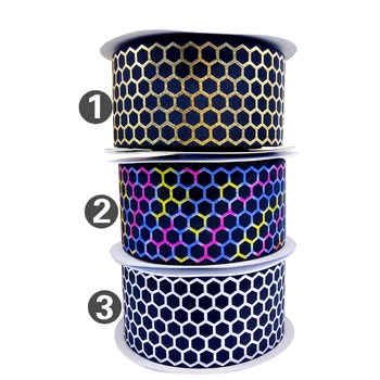 

Free shipping 50 yard star hologram ribbon foil printed grosgrain ribbon
