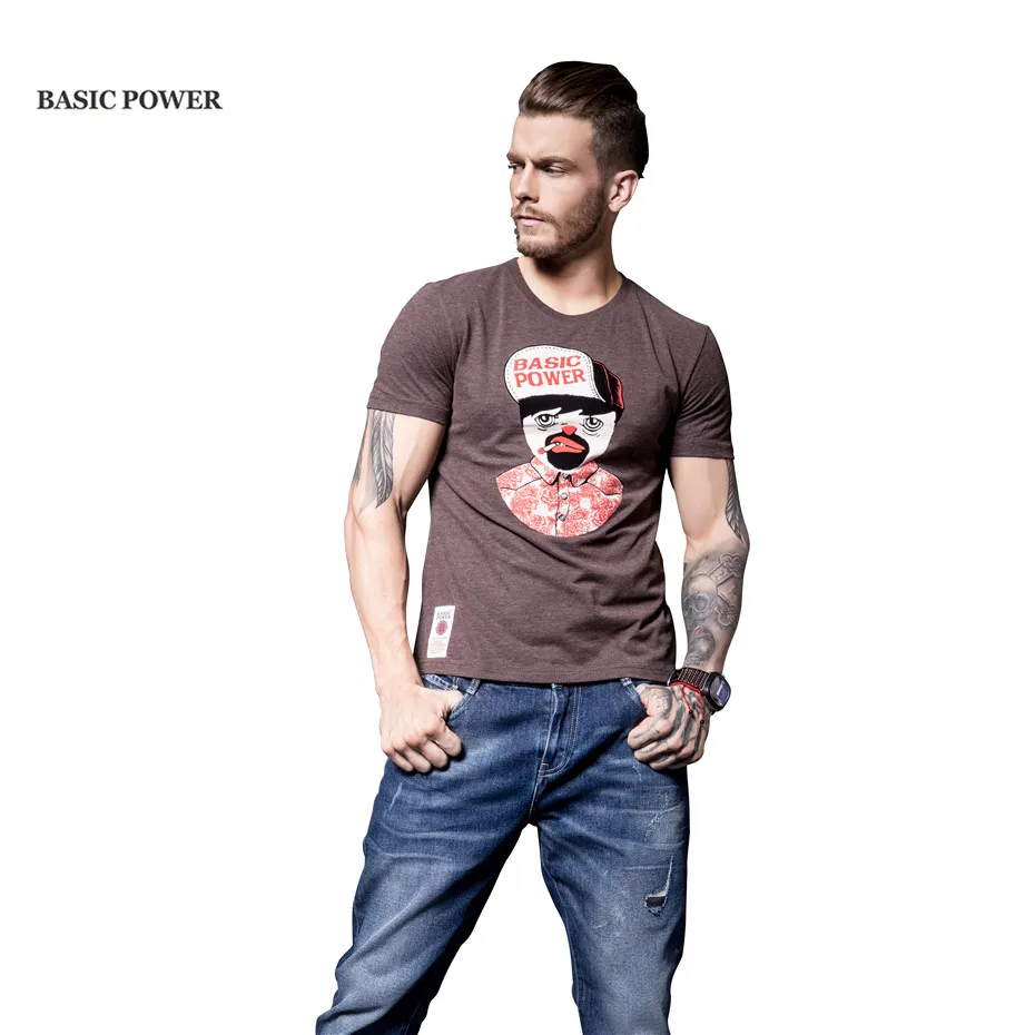 BASIC POWER Men T Shirt Fashion Figure 