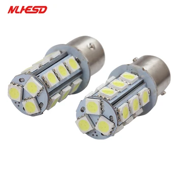 

100PCS 1157 P21W 18 LED 5050 SMD 1156 BA15s 18smd 18led 18 smd White Car Bulb Stop Tail Brake Light Rear Lamp DC 12V