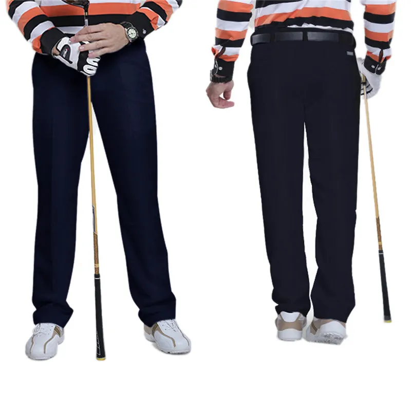 Мужские брюки для гольфа, одежда, водонепроницаемые спортивные брюки для гольфа, быстросохнущие дышащие штаны, 4 цвета, XXS-XXXL, высокоэластичные прочные - Цвет: Navy blue