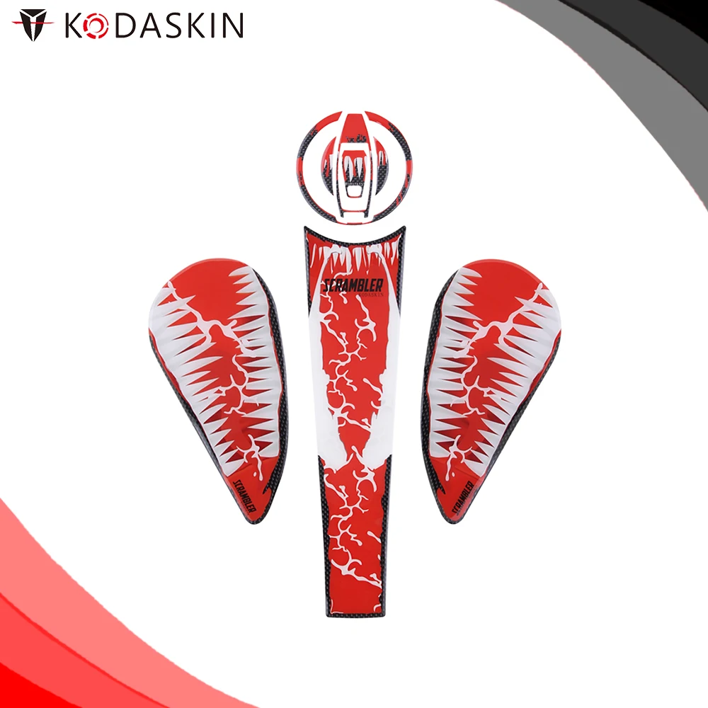 KODASKIN 3D Venom Printing Tank Pad Sticker Decal Emblem for DUCATI SCRAMBLER