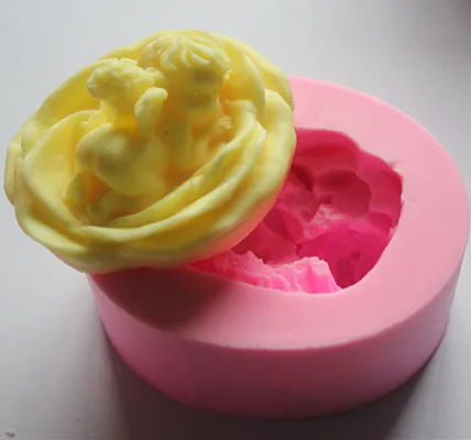 

Handmade Soap Silicone Mold Animal Candle Molds Polymer Clay free lying angel