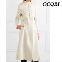 Женское пальто размера плюс, зима, модное элегантное уличное белое длинное пальто с капюшоном