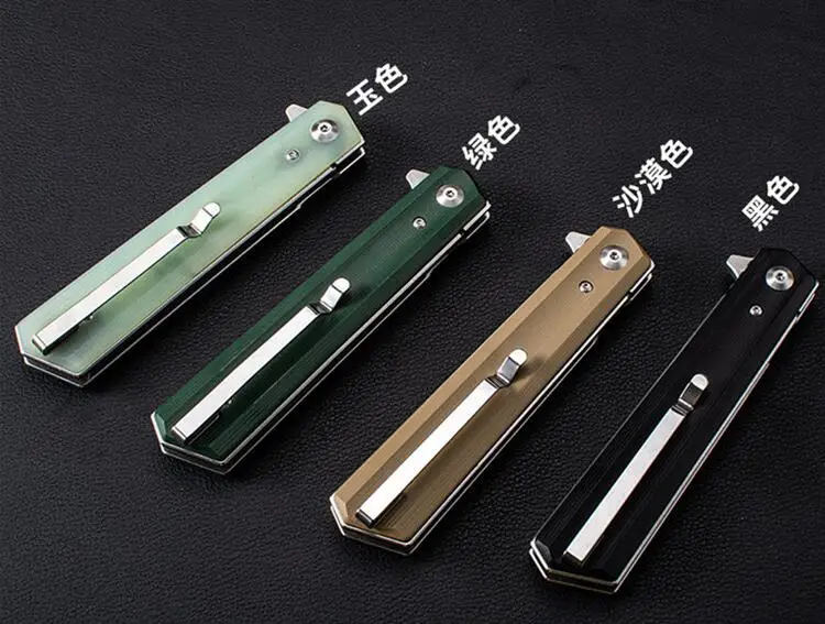 

LLxxmm Army Portable Knife Camping Tactical Folding Pocket Flipper Outdoor Hunting Rescue Stainless Steel Fruit Knives Messer