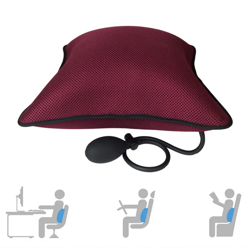 1 قطعة المحمولة نفخ كرسي داعم للفقرات القطنية أسفل الظهر وسادة الوسائد-ل كرسي مكتب و سيارة العصب الوركي ألم الإغاثة 1 قطعة المحمولة نفخ كرسي داعم للفقرات القطنية أسفل الظهر وسادة الوسائد-ل كرسي مكتب و سيارة العصب الوركي ألم الإغاثة