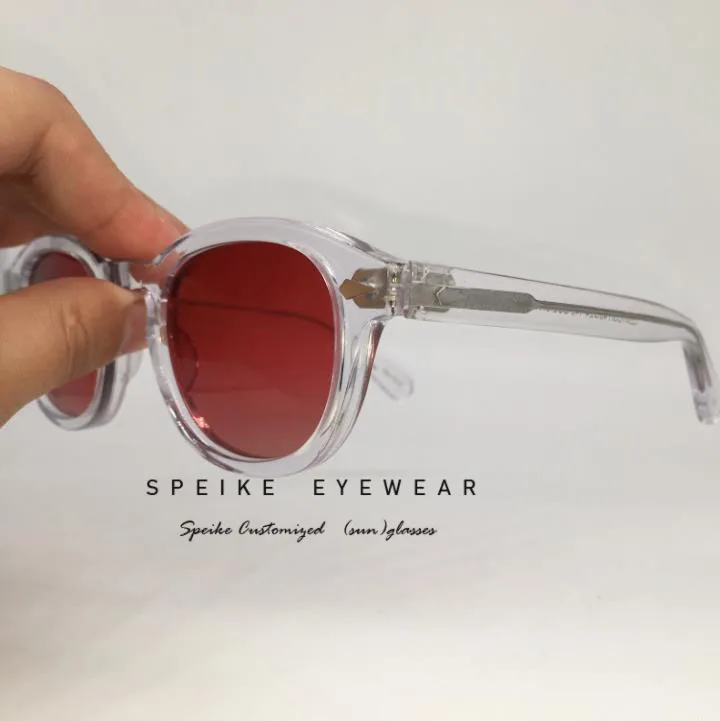 SPEIKE индивидуальные винтажные красные очки Джонни Депп Lemtosh стиль ретро очки может быть близорукость очки 44/46/49 мм