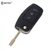 KEYYOU 10X 3 Buttons Flip Folding Remote Key Shell Fob For FORD Focus Mondeo Key Case Free Shipping