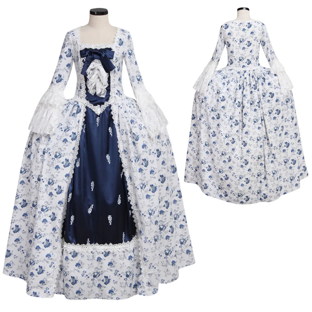 

Gothic Medieval Victorian Renaissance Ball Grown Dress Costume Long Sleeves Lace Marie Antoinette ROCOCO Dress Cosplay Costume
