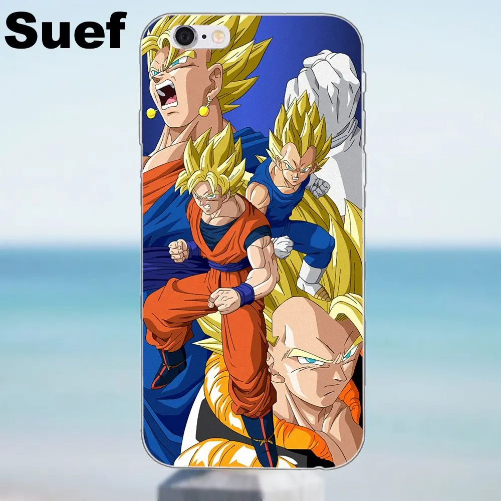 Suef Son Goku Vs Vegeta для iPhone X 4 4S 5 5S 5C SE 6 6S 7 8 Plus Samsung Galaxy J1 J3 J5 J7 A3 A5 2016 2017 мягкая новая мода|for