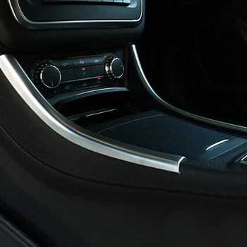 

Car Styling 2pcs ABS Matte Interior Middle Console Side Decoration Strip Cover Trim For Mercedes Benz A Class W176 2012-2017