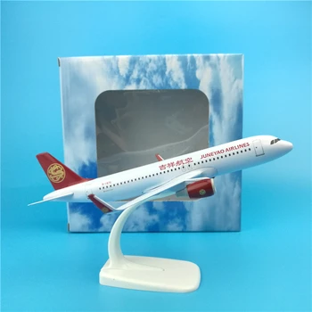 

20CM A320 Juneyao airlines airplane model Metal aircraft model Airbus auspicious air handicraft wholesale creative holiday gift