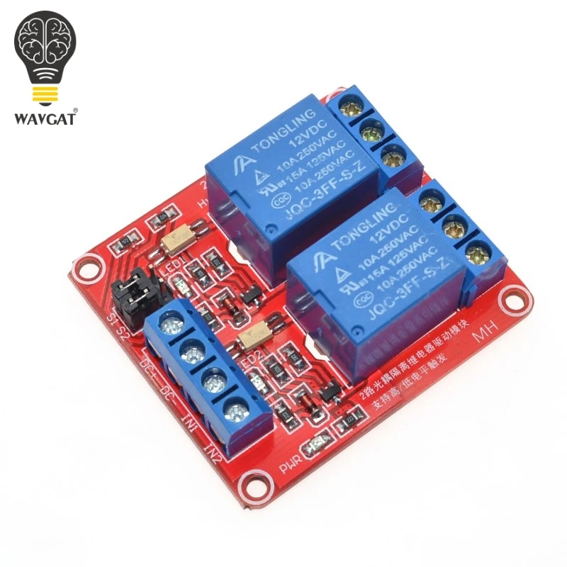 12V 2 канала 4 Автомобильный релейный модуль с Оптрон Поддержка высокой и низкой