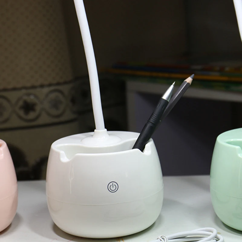 Светодиодная настольная лампа для глаз-заботливые настольные лампы Lotus Dimmable офисная лампа с usb-зарядным портом 3 режима сенсорного