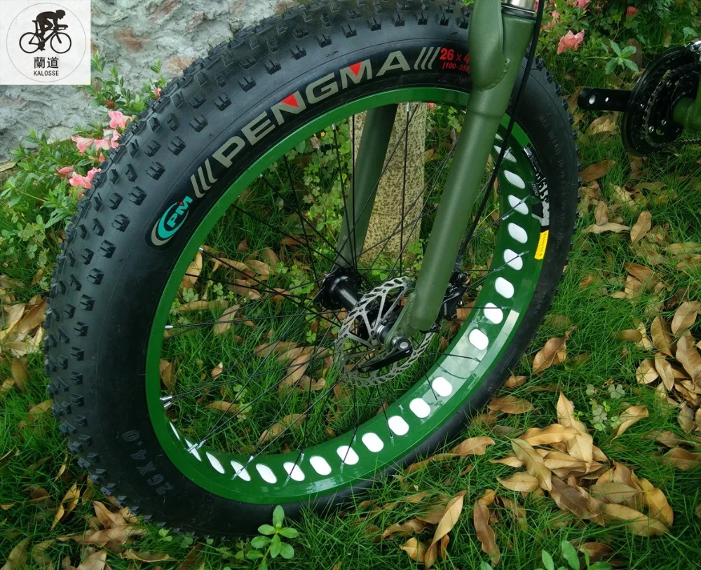 Sale Kalosse Beach  bike snow  tyre dirt bike  aluminum alloy  mountain bike  21/24/27/30speed  26*4.0 tires mountain bicycle 7