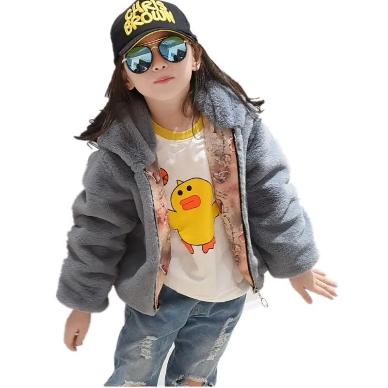 LNGRY Kids Baby Girls Autumn Winter Faux Fur Coat Jacket Warm Outwear Clothes