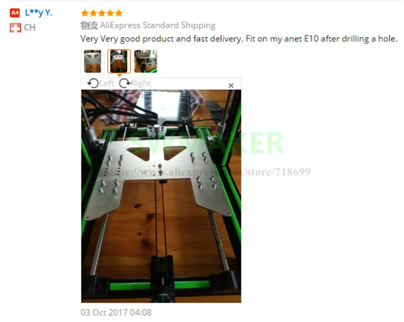 SWMAKER Anet A8 E10 y-каретка обновленная пластина Anet A8 A6 3D-принтер обновленная Y каретка анодированная алюминиевая пластина