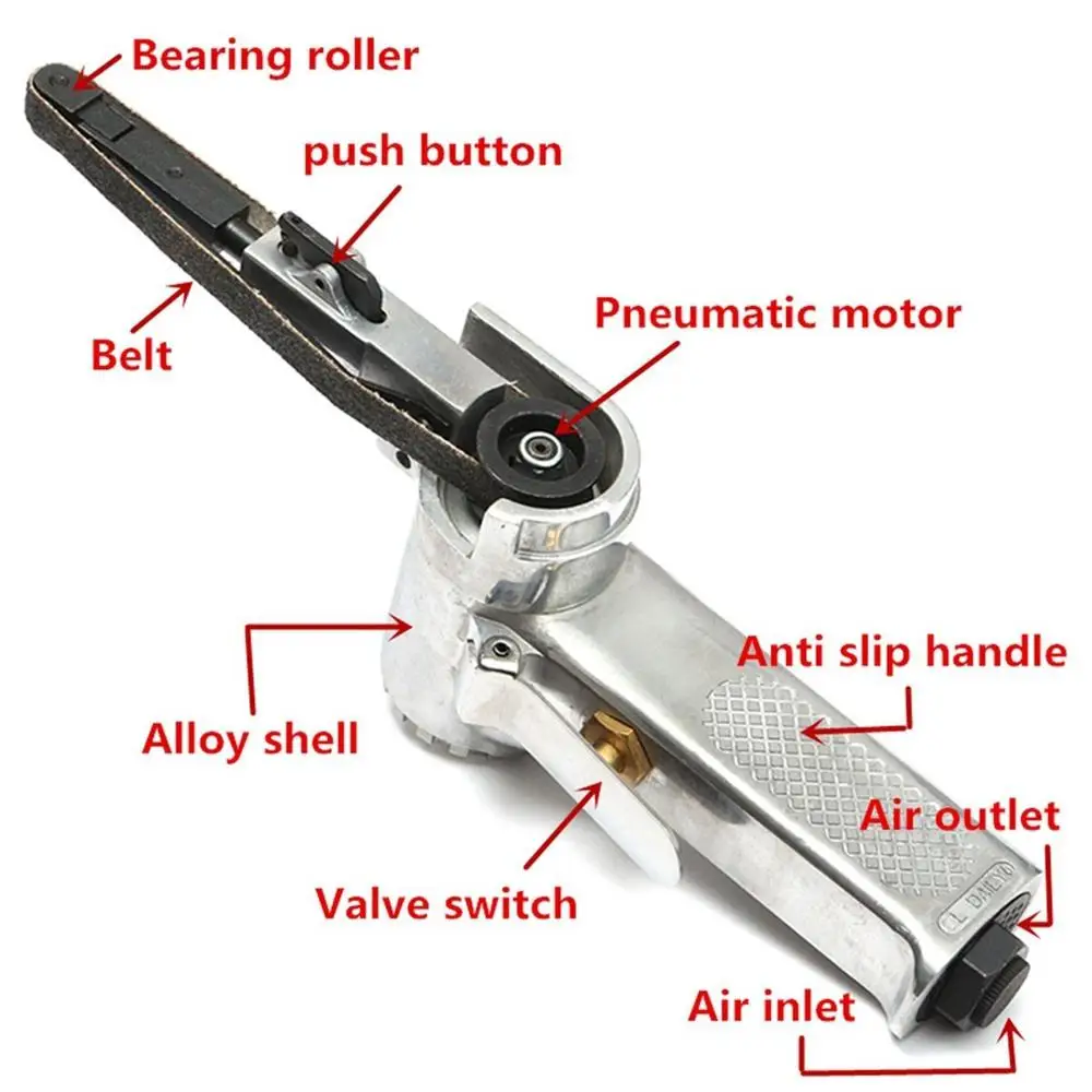3/" пневматическая ленточная шлифовальная машина угловая шлифовальная машина с шлифовальными лентами для воздушного компрессора шлифовальный пневматический набор инструментов