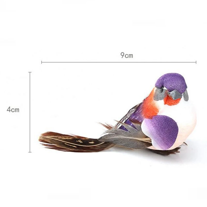 Разные цвета искусственная пена перо птица декоративная фигурка Газон Двор Декор для сада