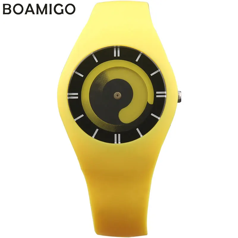 BOAMIGO creative women sport quartz watches fashion dress ladies rubber band watches women s red blue