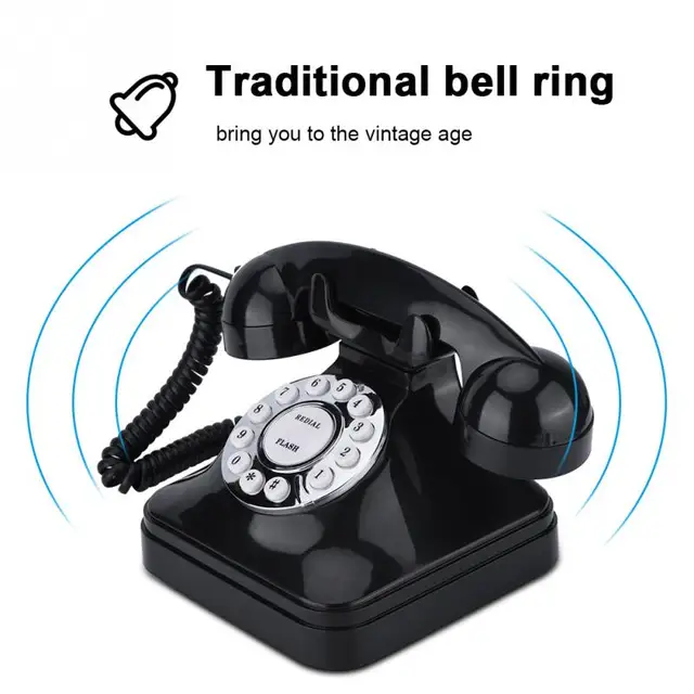WX-3011 Vintage Black Multi Function Plastic Home Telephone Retro Wire Landline Phone Telephones