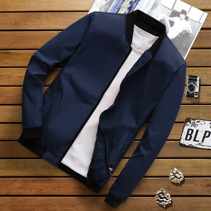 الرجال معطف الربيع والخريف 2019 جديد الكورية النسخة مائة تنفس على الملابس الاتجاه التخسيس جاكت رياضي رقيقة MC329