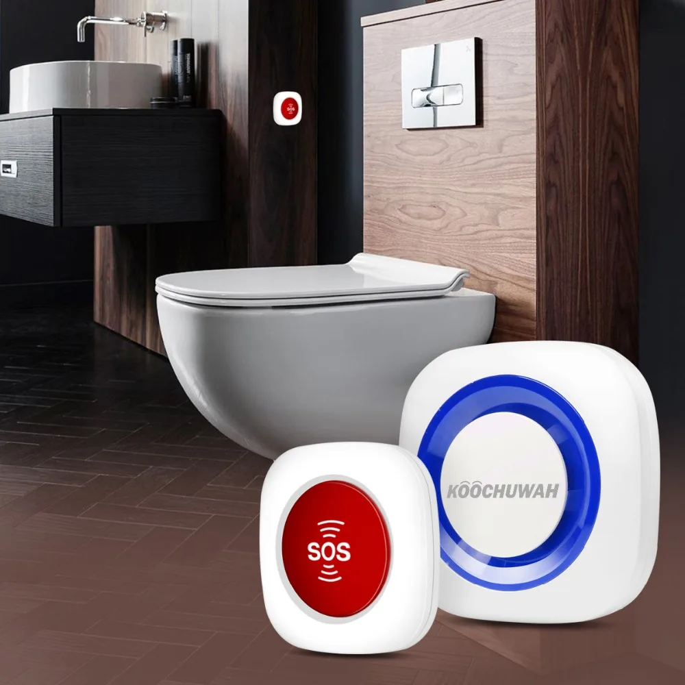 Alarm System for Home Wireless Sound Alert Home Alarm System Kit Sensor Siren Alarm with SOS Panic Button Doorbell for Security
