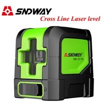 Лазер sndway уровень зеленый/красный луч 2 линии самонивелирующийся лазерный нивелир Вертикальная Горизонтальная поперечная Лазерная линия измерительный прибор