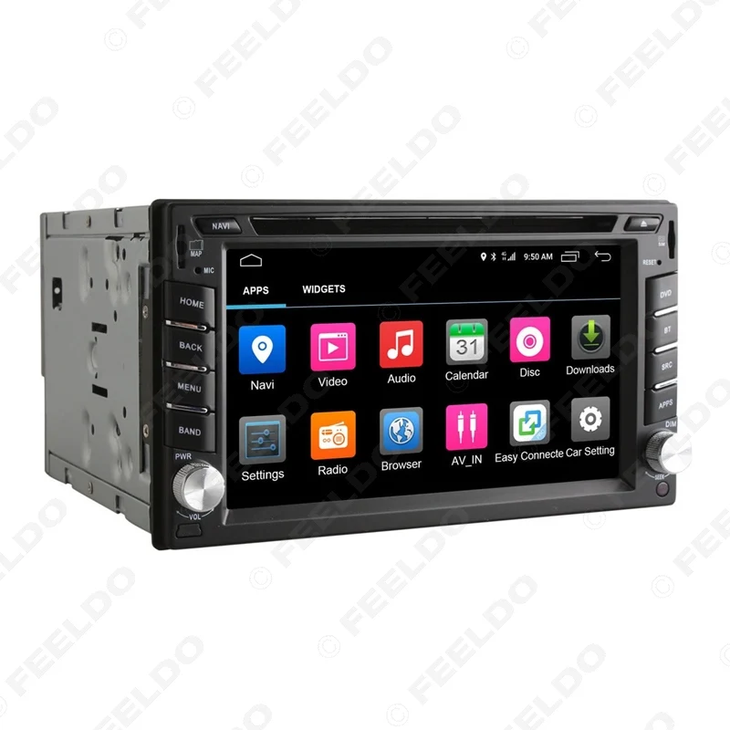  FEELDO 6.2inch Universal Android 6.0 (64bit) Quad Core/DDR3 2G/16G/4G LTE Car Media Player With GPS