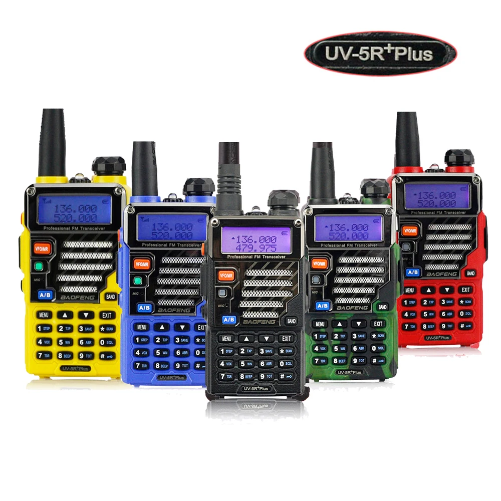 Baofeng UV-5R Plus двухдиапазонный двухсторонний радиоприемник Ham Walkie Talkie Pofung 5 Вт 128CH UHF VHF FM VOX двойной дисплей