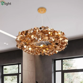 

Villa Plate Steel Flower G9 Led Pendant Light Gold/Silver Pendant Lamp Led Hanging Light Cord Suspend Lamp For Living Room Lamp