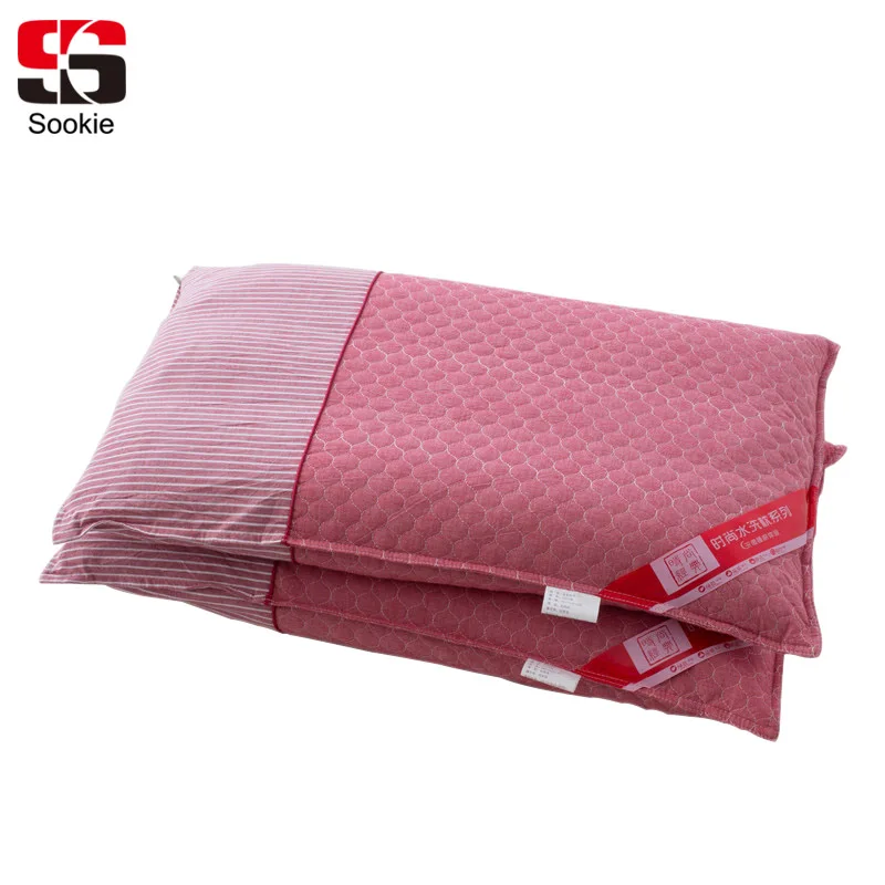 Sookie 100 Cotton Fabric Sleeping Pillow Buckwheat Filled Bedding