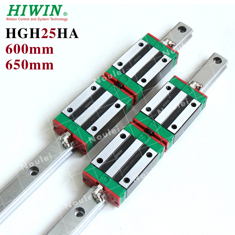 

HIWIN HGH25 4pcs linear guide rail 600mm with 2pcs HGH25HA guide block HGH25 650mm