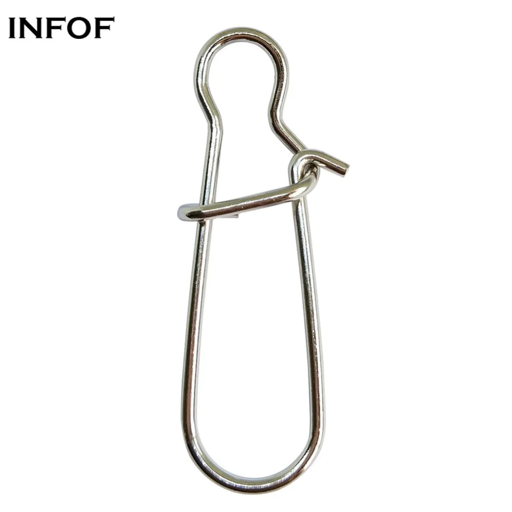 INFOF 200 pieces Duolock Snaps Fishing Snap Swivels Nice Snap Lure Hook