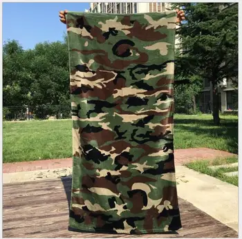 

camouflage beach towel active printing soft absorbent cotton to increase beach mat towel 170*90cm